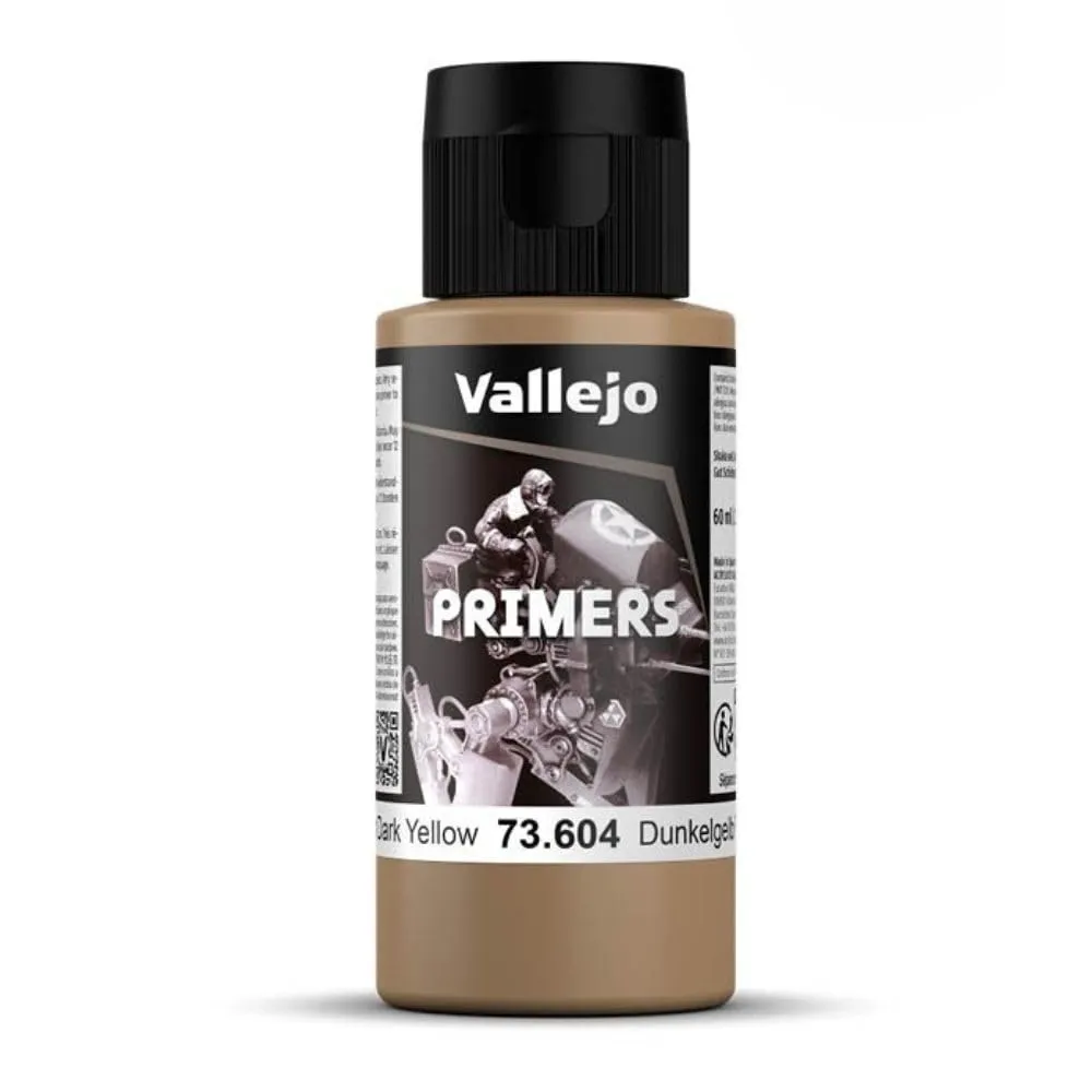Vallejo Surface Primer Polyurethane, German Dark Yellow, 60 ml - immagine 1