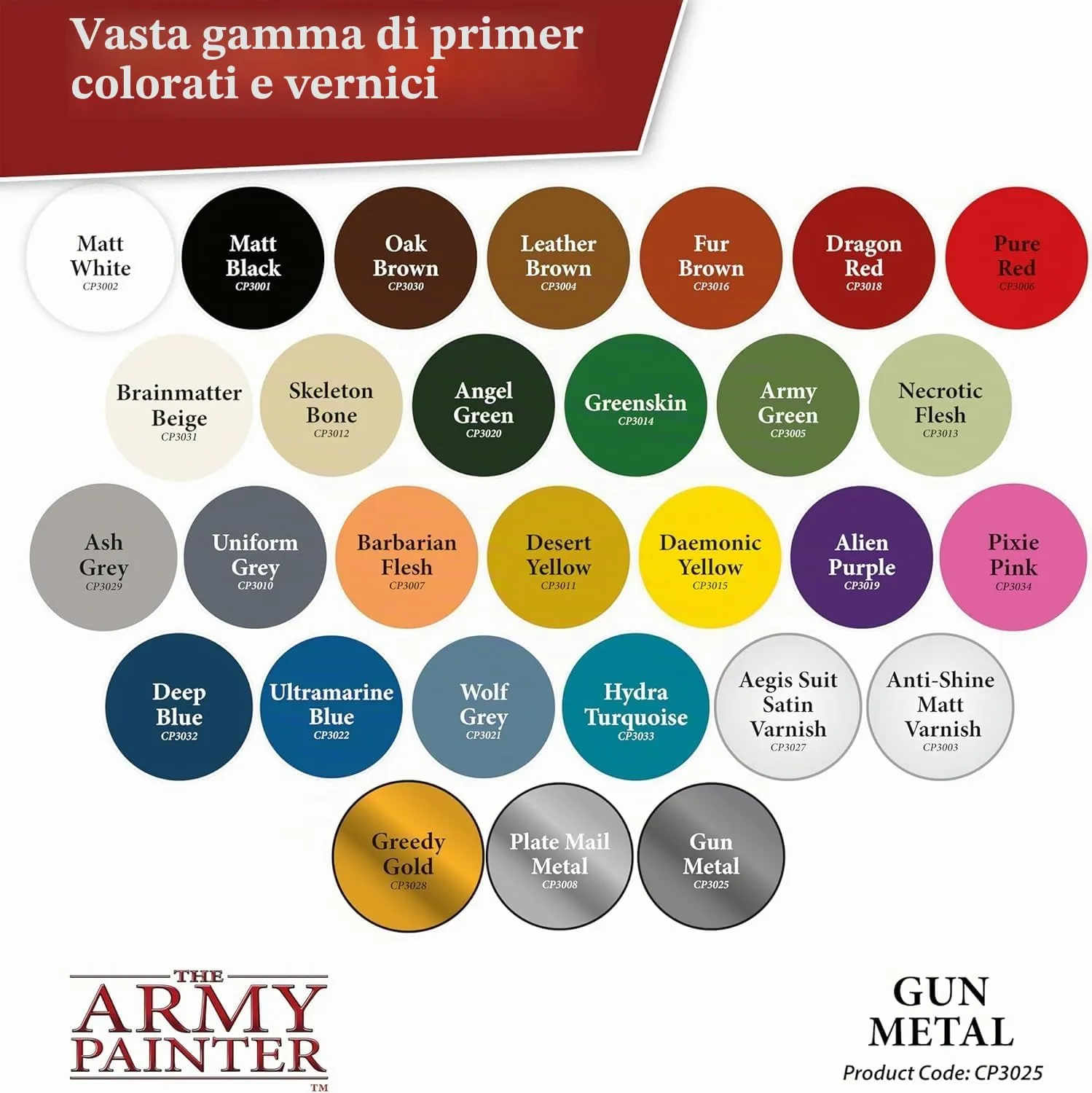 The Army Painter Colour Primer Gun Metal, 400 ml Acrylic Spray - immagine 6