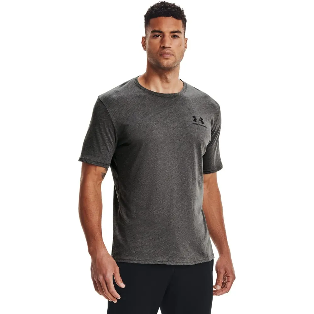 Under Armour Men's Left Chest Logo T-Shirt - Charcoal Medium/Black - L - immagine 1
