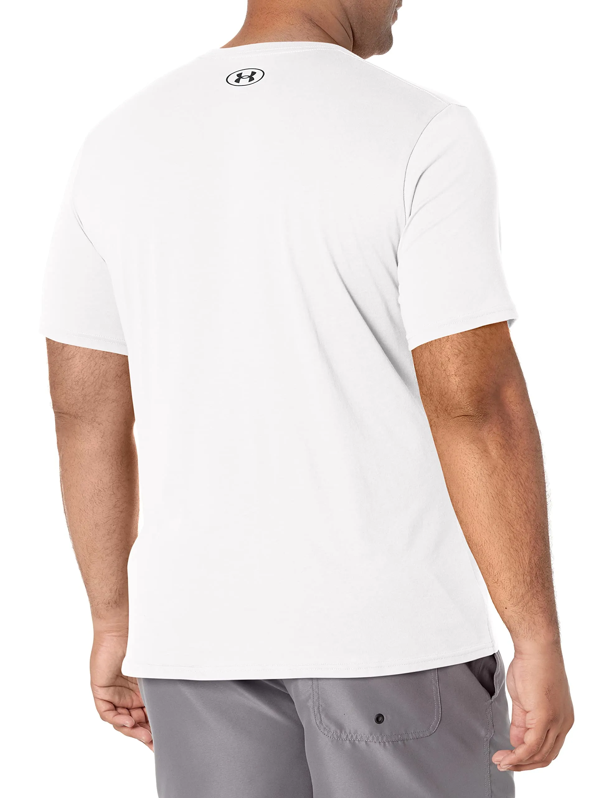 Under Armour Men's Left Chest Logo T-Shirt - White/Black, Size S - immagine 4