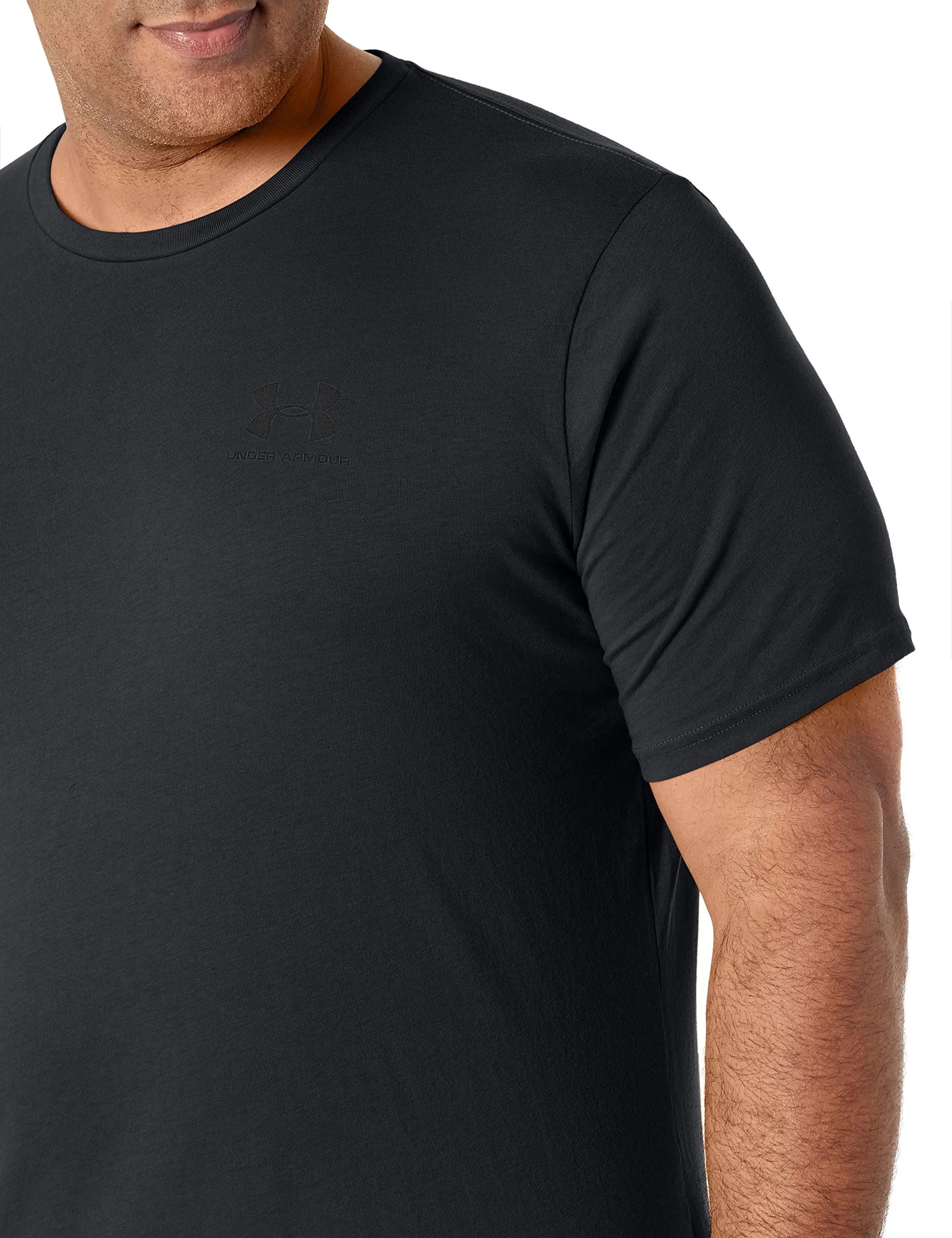 Under Armour Men's Left Chest Logo T-Shirt Black/Black M - immagine 5