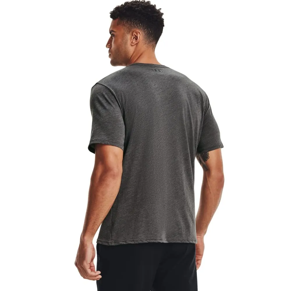 Under Armour Men's Left Chest Logo T-Shirt - Charcoal Medium/Black - XL - immagine 2