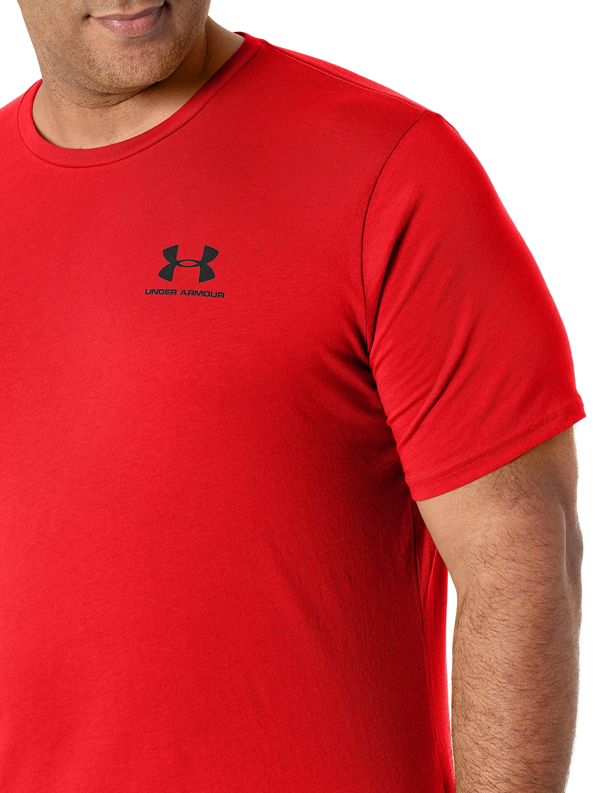 Under Armour Men's Left Chest Logo T-Shirt - Red/Black - M - immagine 5
