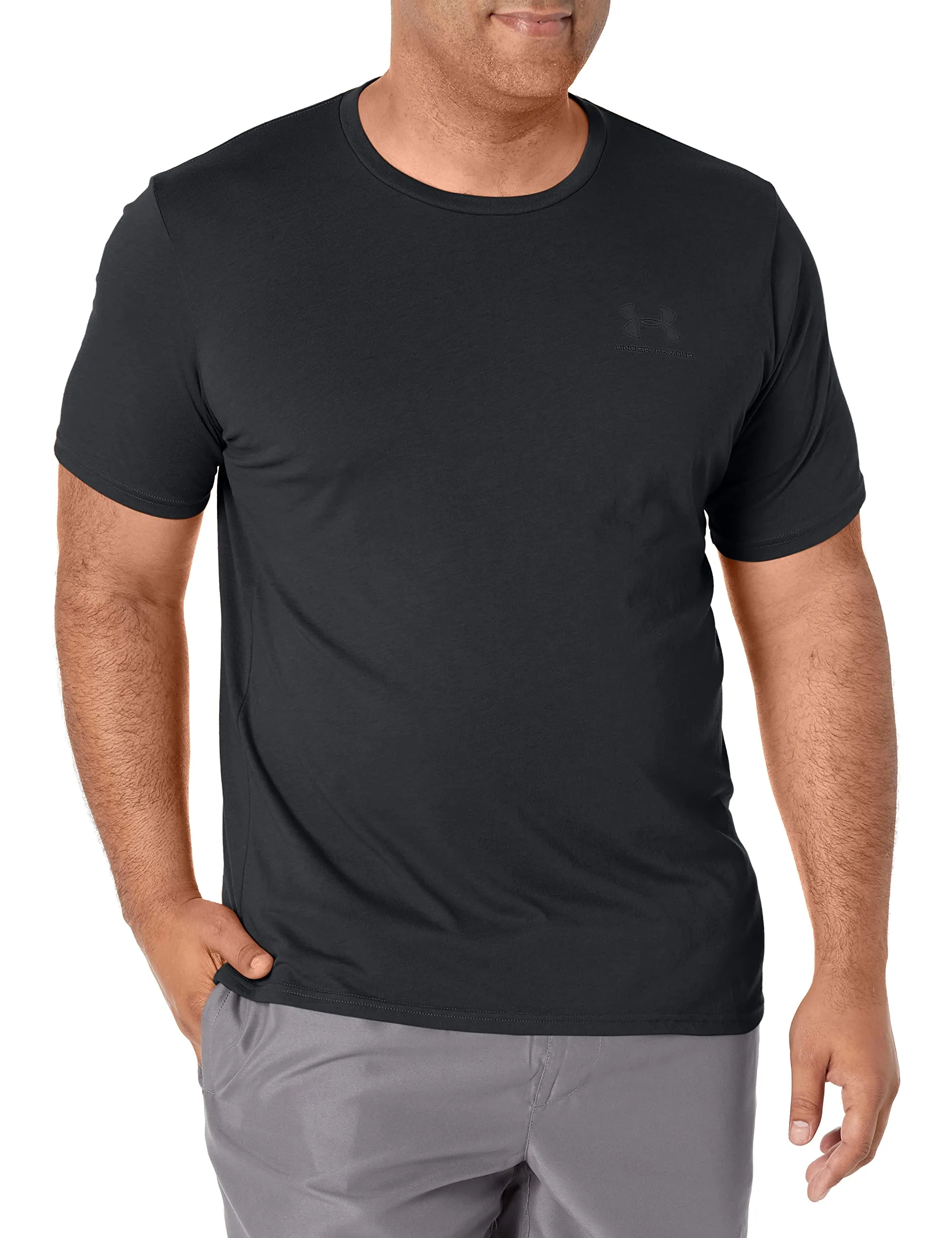 Under Armour Men's Left Chest Logo T-Shirt - Black/Black - XXL - immagine 1
