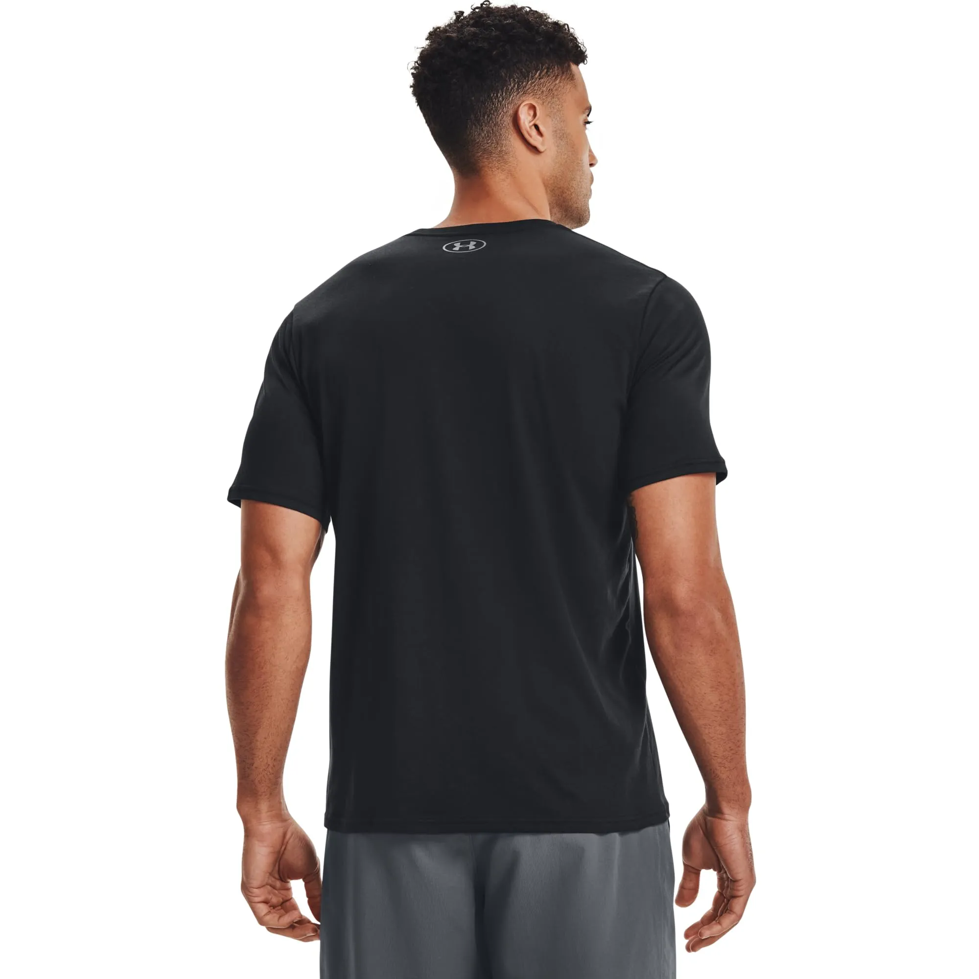 Under Armour Men's Left Chest Logo T-Shirt - Black/Black - XXL - immagine 6