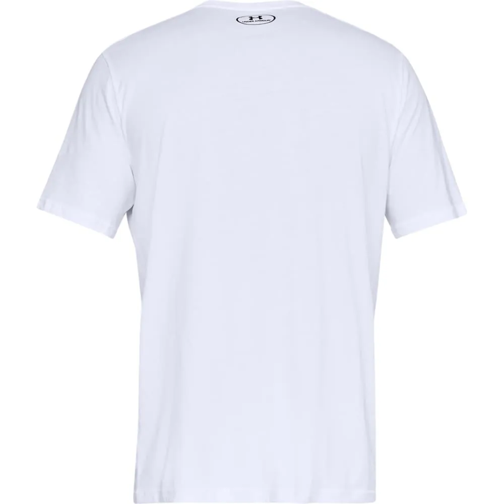 Under Armour Men's Left Chest Logo T-Shirt - White/Black - M - immagine 10