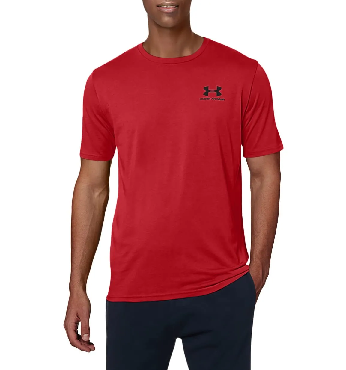 Under Armour Men's Left Chest Logo T-Shirt - Red/Black, L - immagine 1