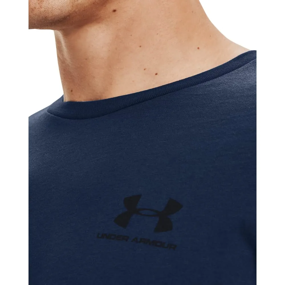Under Armour Men's Left Chest Logo T-Shirt - Academy/Black - L - immagine 6