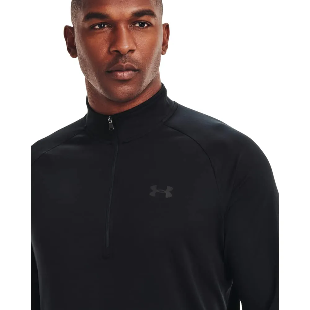 Under Armour UA Tech 2.0 1/2 Zip Long Sleeve Shirt, Black, L Men - immagine 5