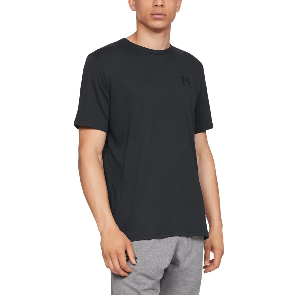 Under Armour Men's Left Chest Logo T-Shirt - Black/Black - S - immagine 7