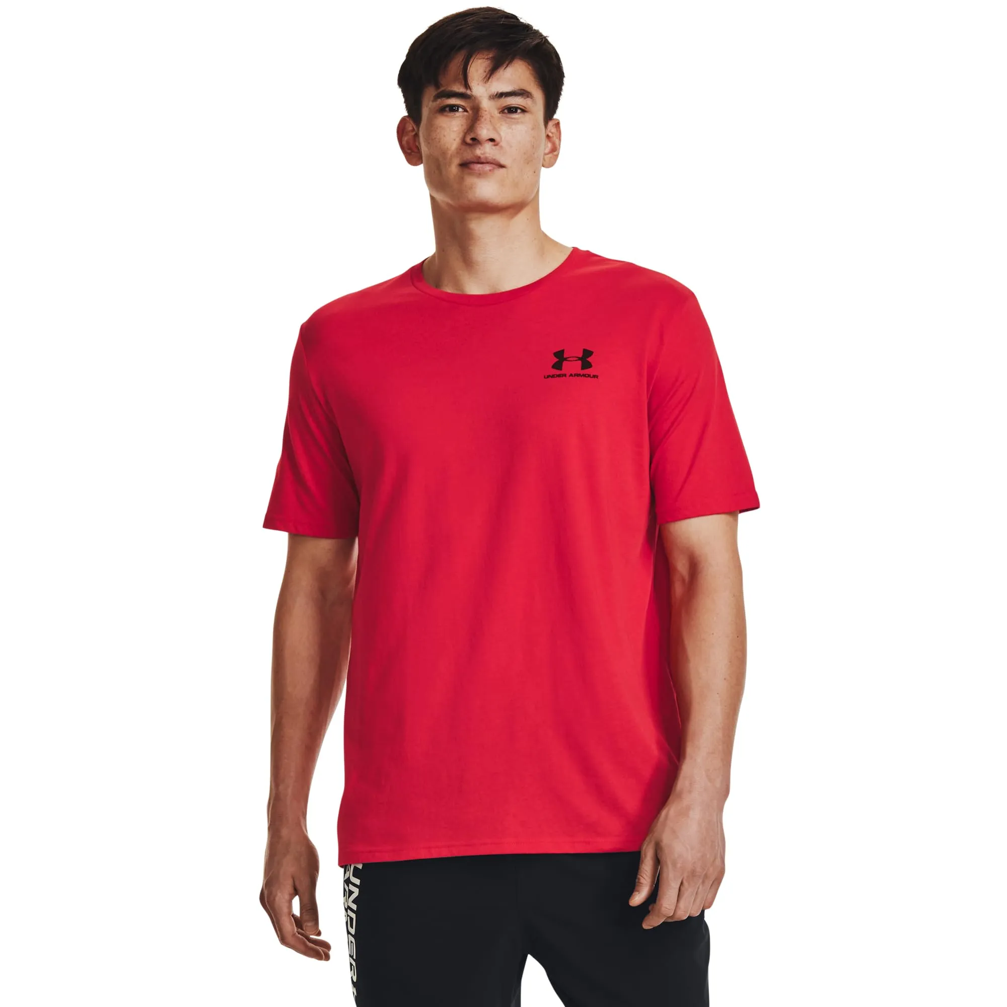 Under Armour Men's Left Chest Logo T-Shirt - Red/Black - XL - immagine 2