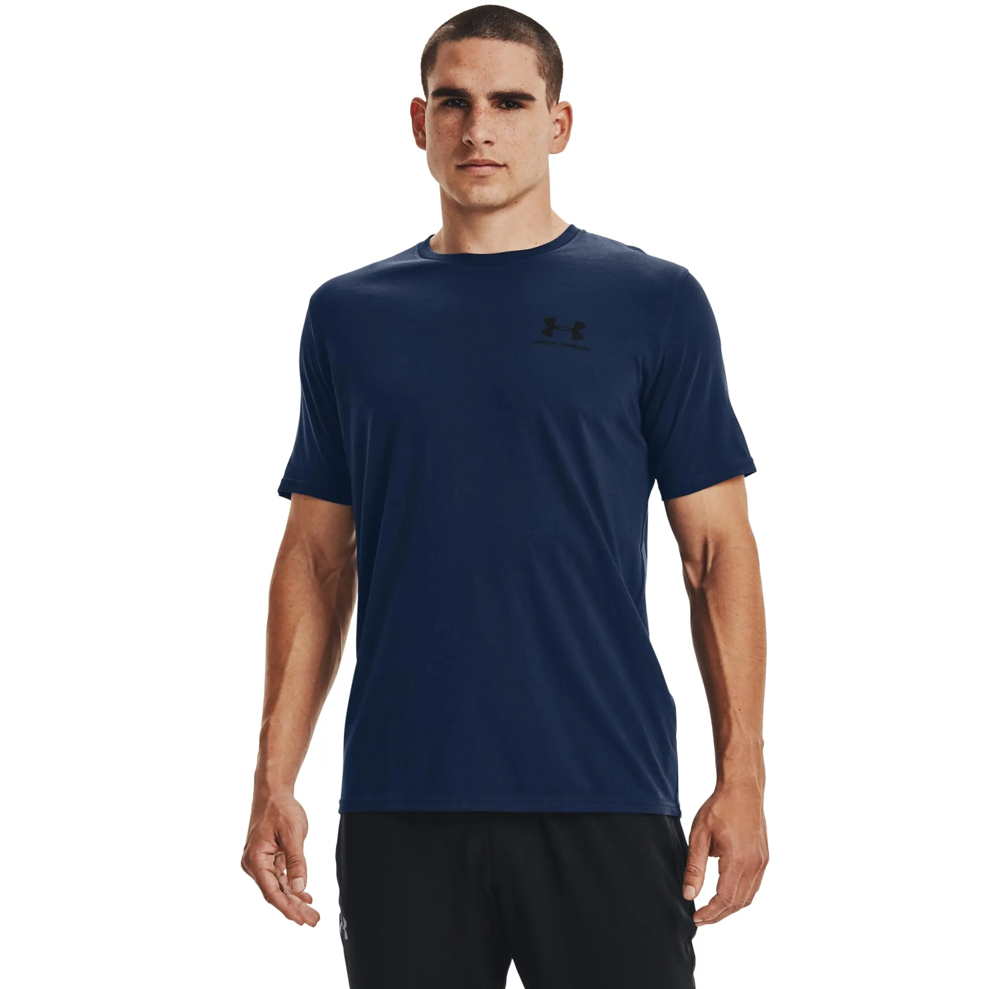 Under Armour Men's Left Chest Logo T-Shirt Academy/Black XXL - immagine 2