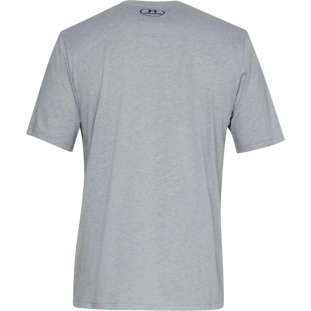 Under Armour Men's Left Chest Logo T-Shirt - Steel/Black - L - immagine 6