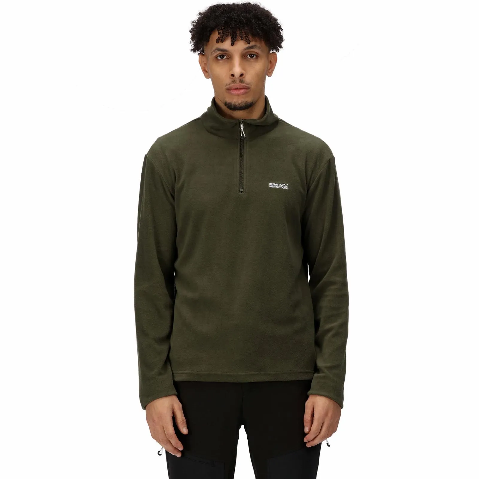 Regatta Thompson Giacca in Pile a Mezza Cerniera Uomo - Dark Khaki, S - immagine 1