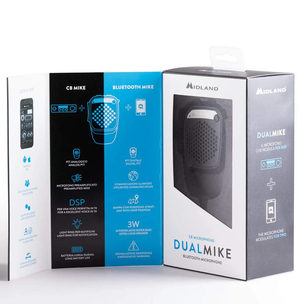 Midland Dual Mike Microfono Bluetooth Digitale per Radio CB e App CBTalk - immagine 5