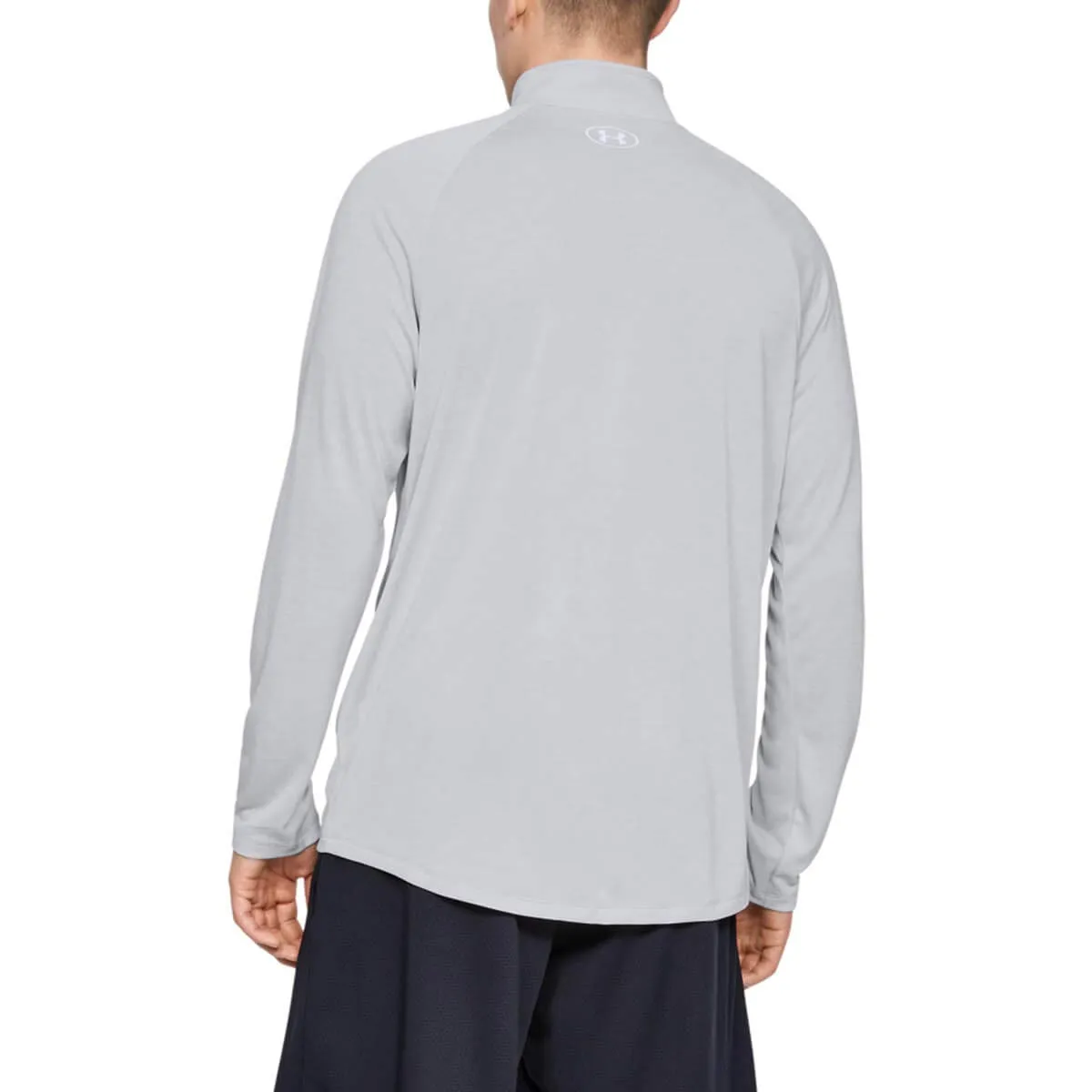 Under Armour Tech 2.0 1/2 Zip Men's Long Sleeve Shirt - Halo Grey/White, 3XL - immagine 2