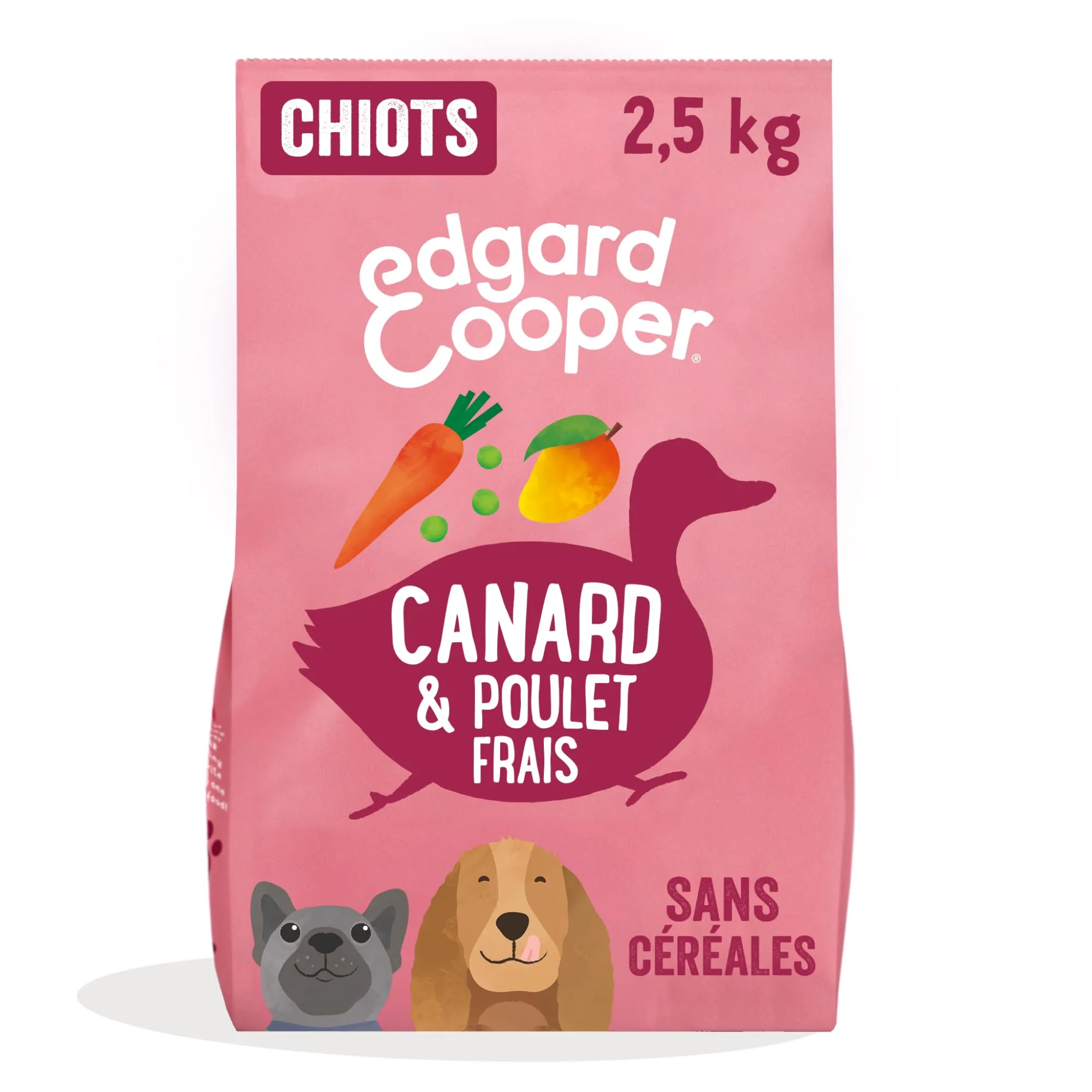 Edgard & Cooper Crocchette Cucciolo Senza Cereali Anatra & Pollo, 2.5kg - immagine 1