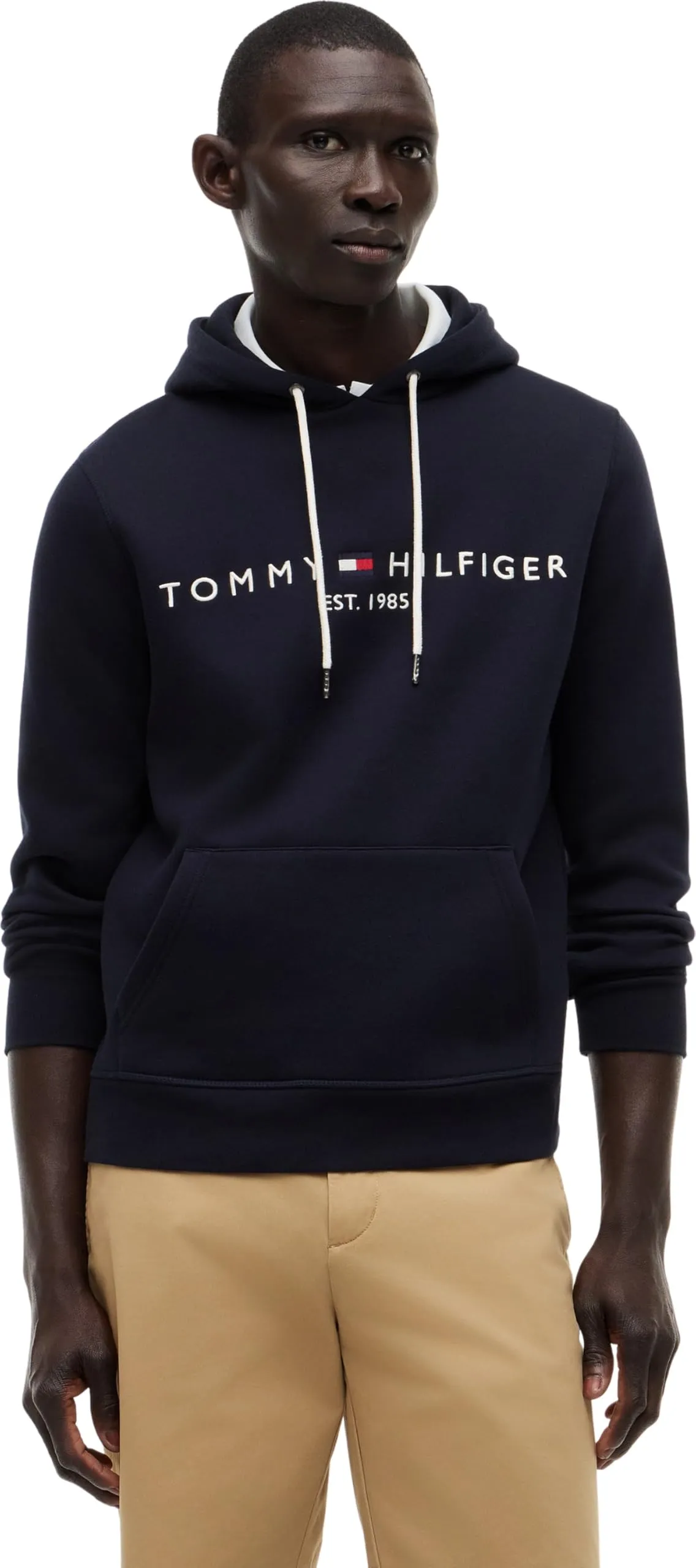Tommy Hilfiger Felpa Core Tommy Logo con Cappuccio, Blu (Sky Captain), XXL - immagine 1