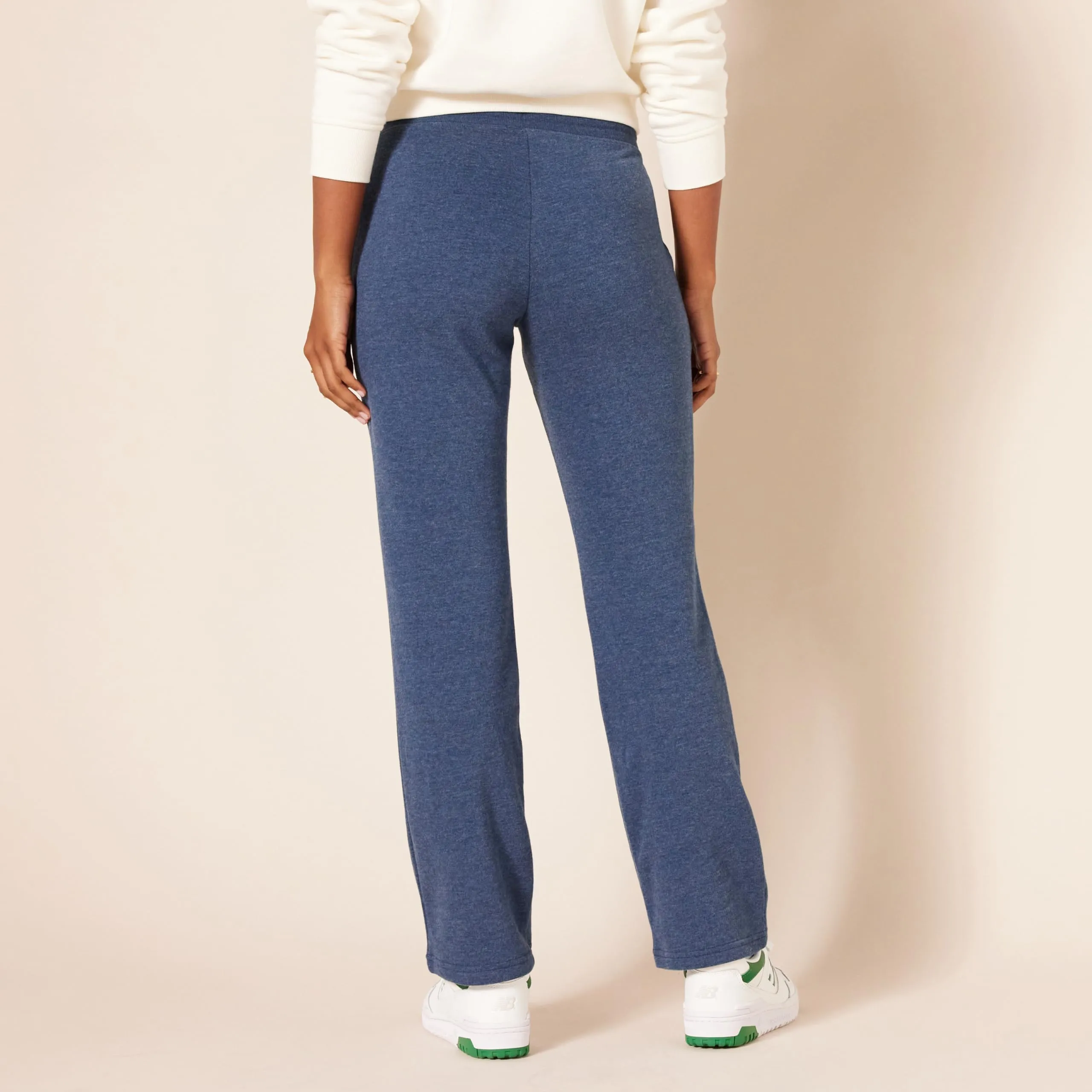 Amazon Essentials Pantaloni Tuta da Donna a Gamba Dritta in Pile, Blu Marino Puntinato, XXL - immagine 2