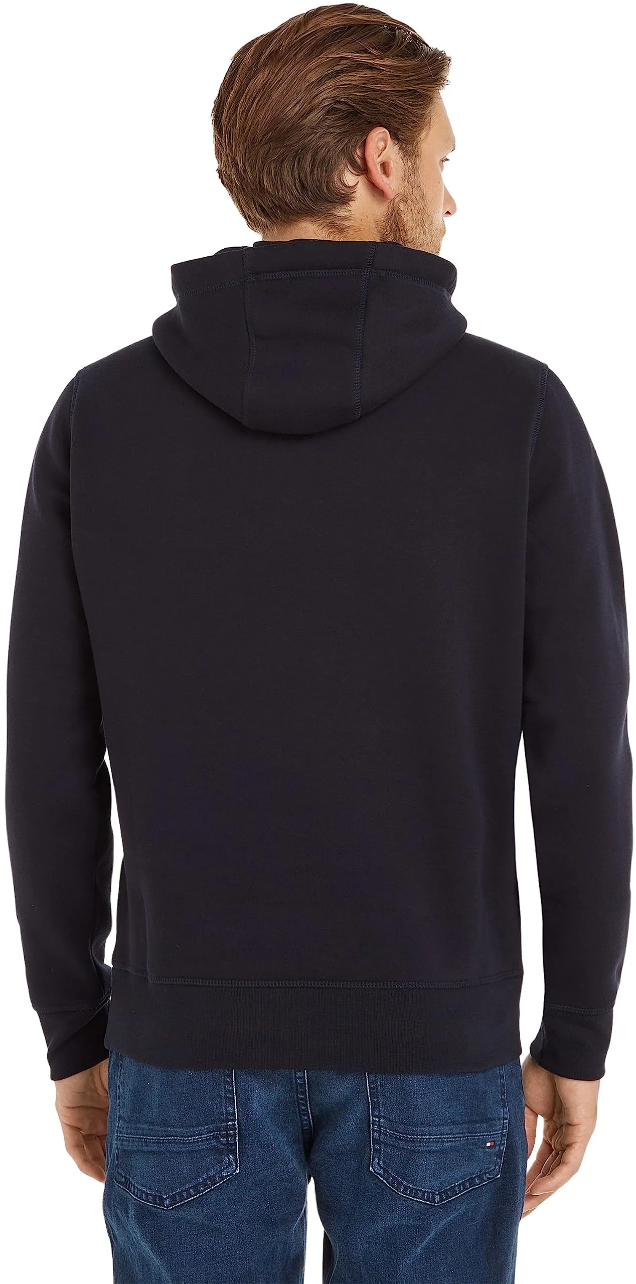 Tommy Hilfiger Core Tommy Logo Felpa con Cappuccio, Blu Sky Captain, XL - immagine 2