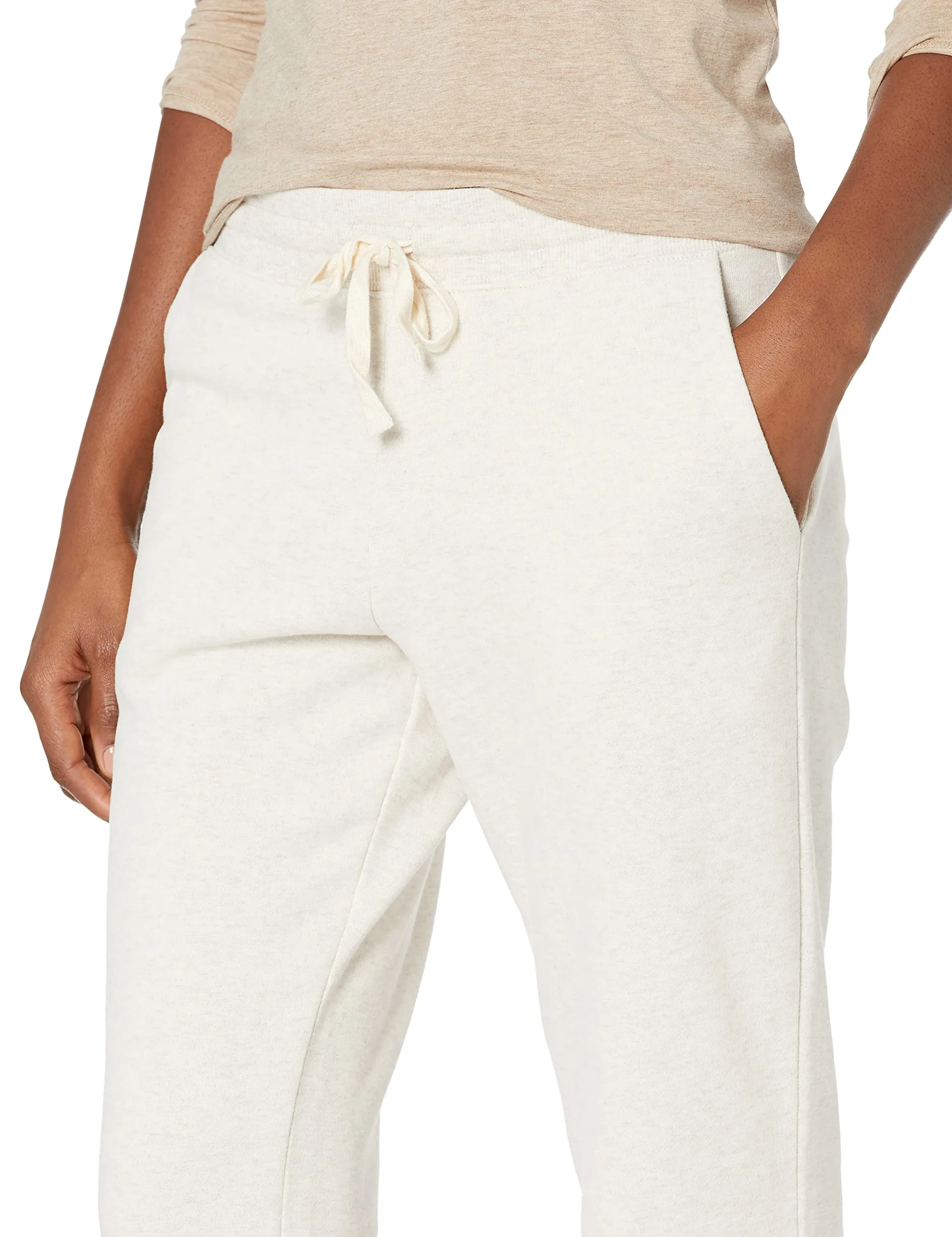 Amazon Essentials Pantaloni Tuta Donna a Gamba Dritta in Pile, Avena Puntinato, L - immagine 3