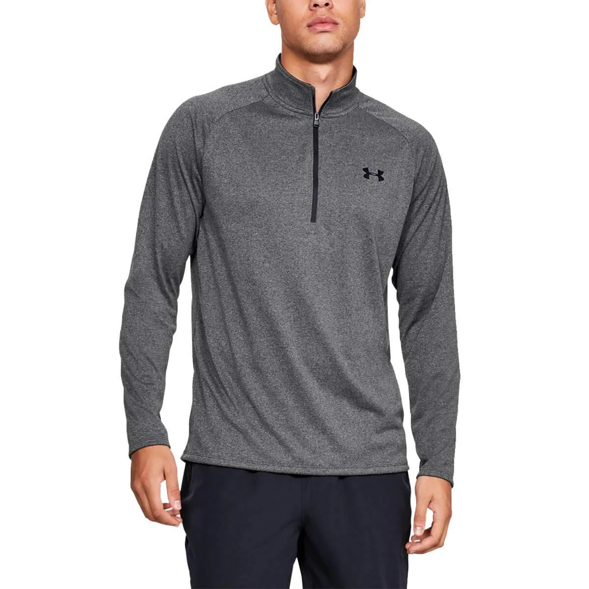 Under Armour UA Tech Maglione da Uomo con Cerniera a 1/2 - Erica in Carbonio - 4XL - immagine 1