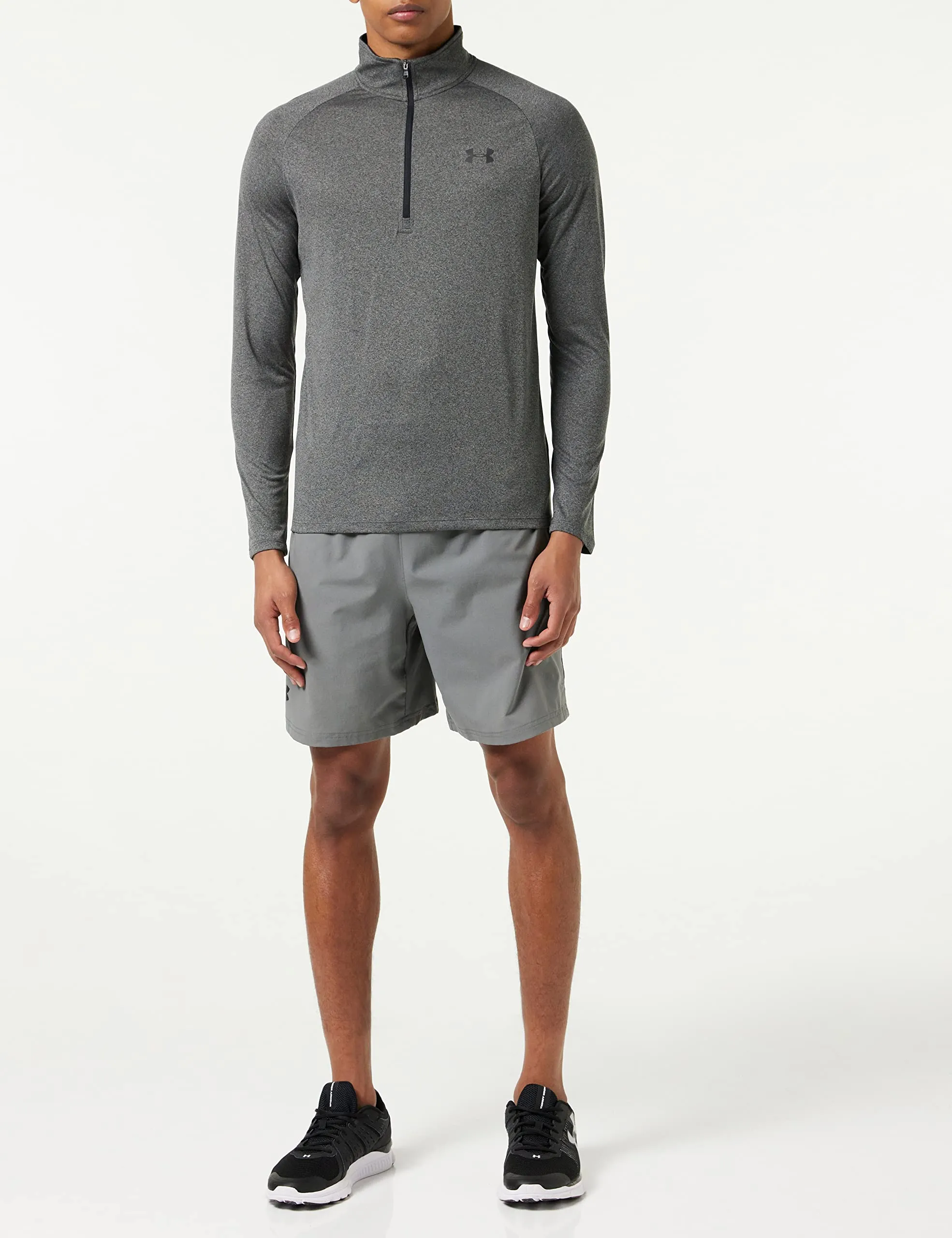 Under Armour UA Tech Maglione da Uomo con Cerniera a 1/2 - Erica in Carbonio - 4XL - immagine 3