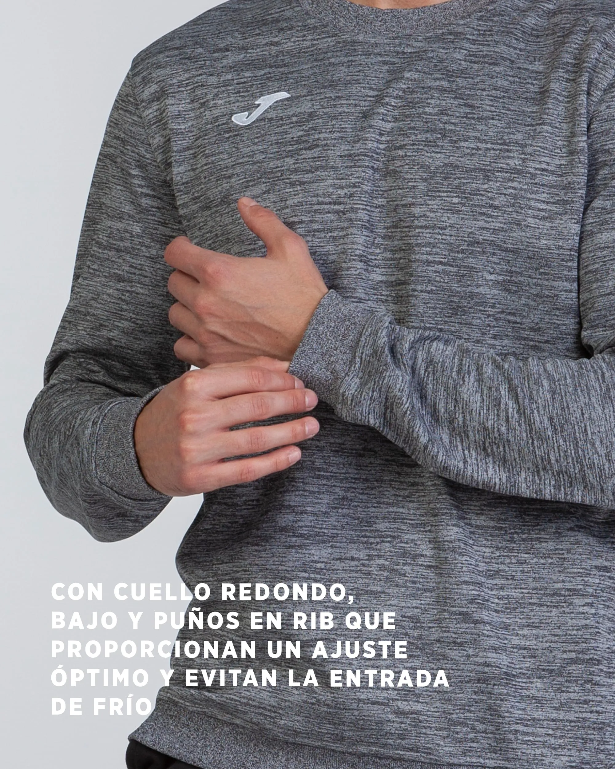 Joma Cairo II Felpa Uomo - Grigio Melange - immagine 2
