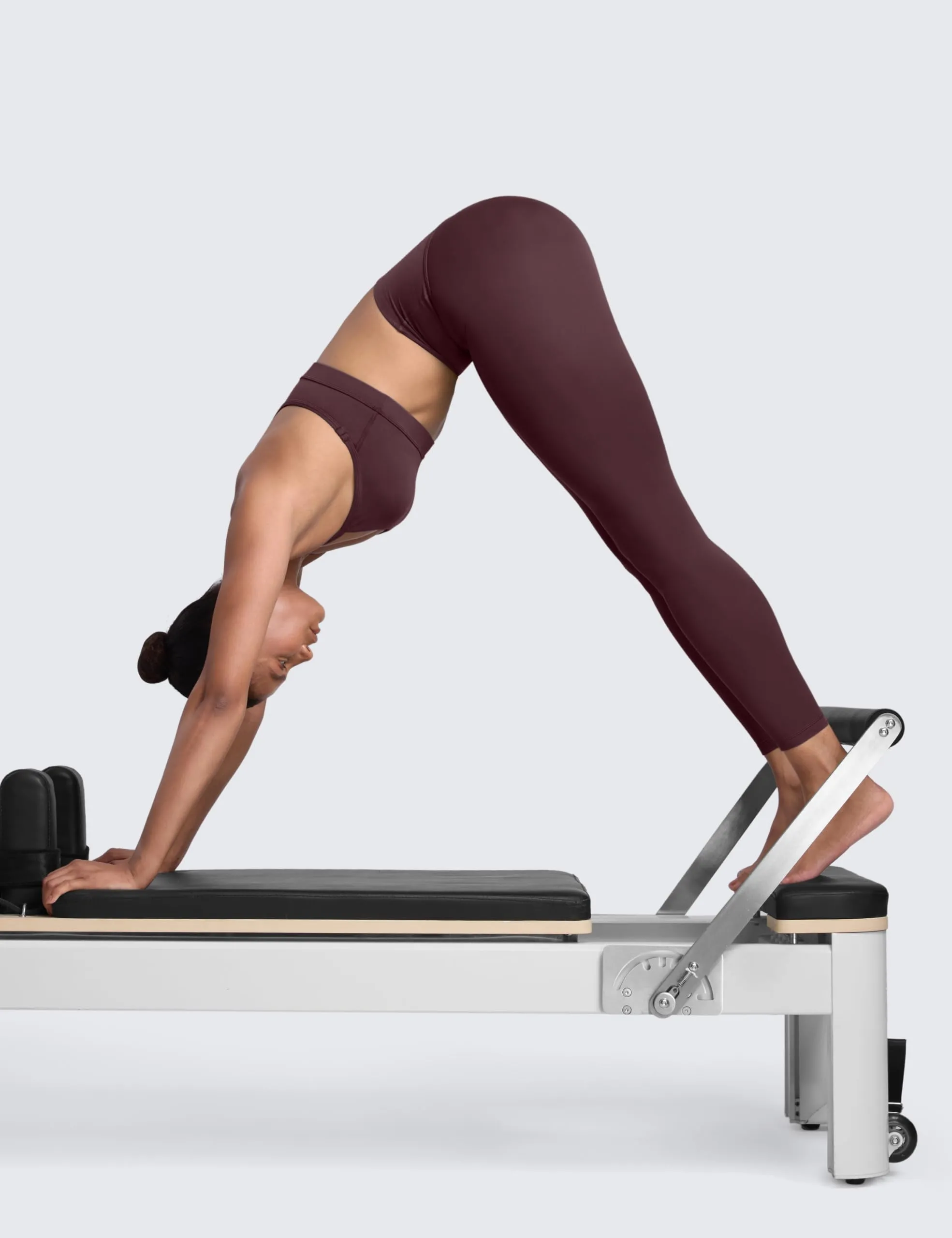 CRZ YOGA Secretsculpt Pilates Leggings, 64cm, Prugna Matura, 42 - immagine 3