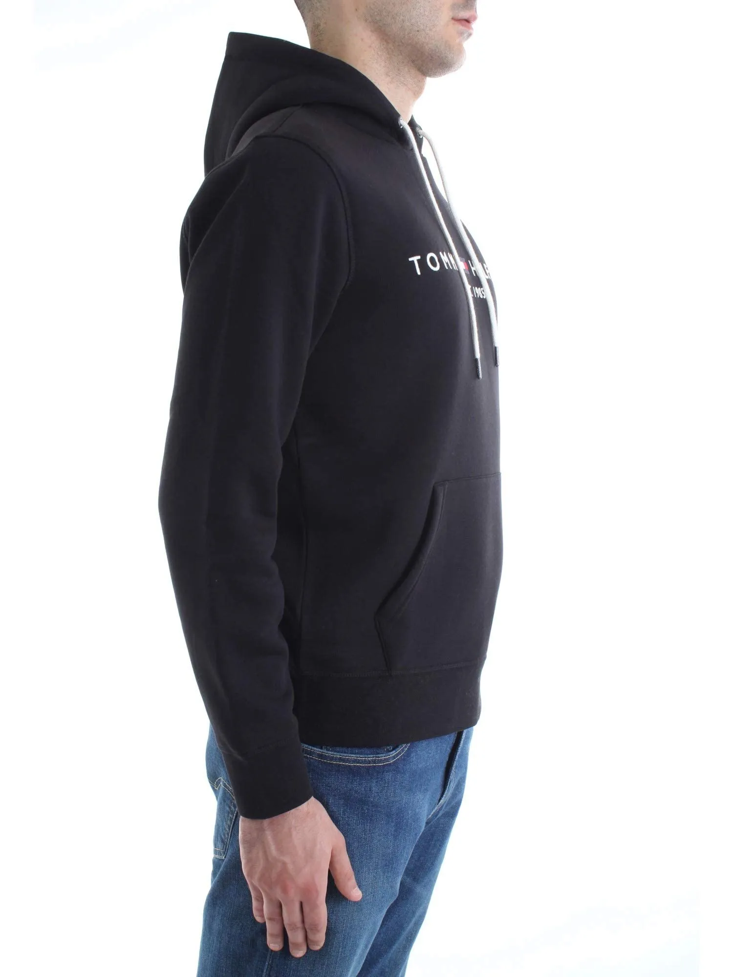 Tommy Hilfiger Core Tommy Logo Hoodie, Jet Black, XS - immagine 4