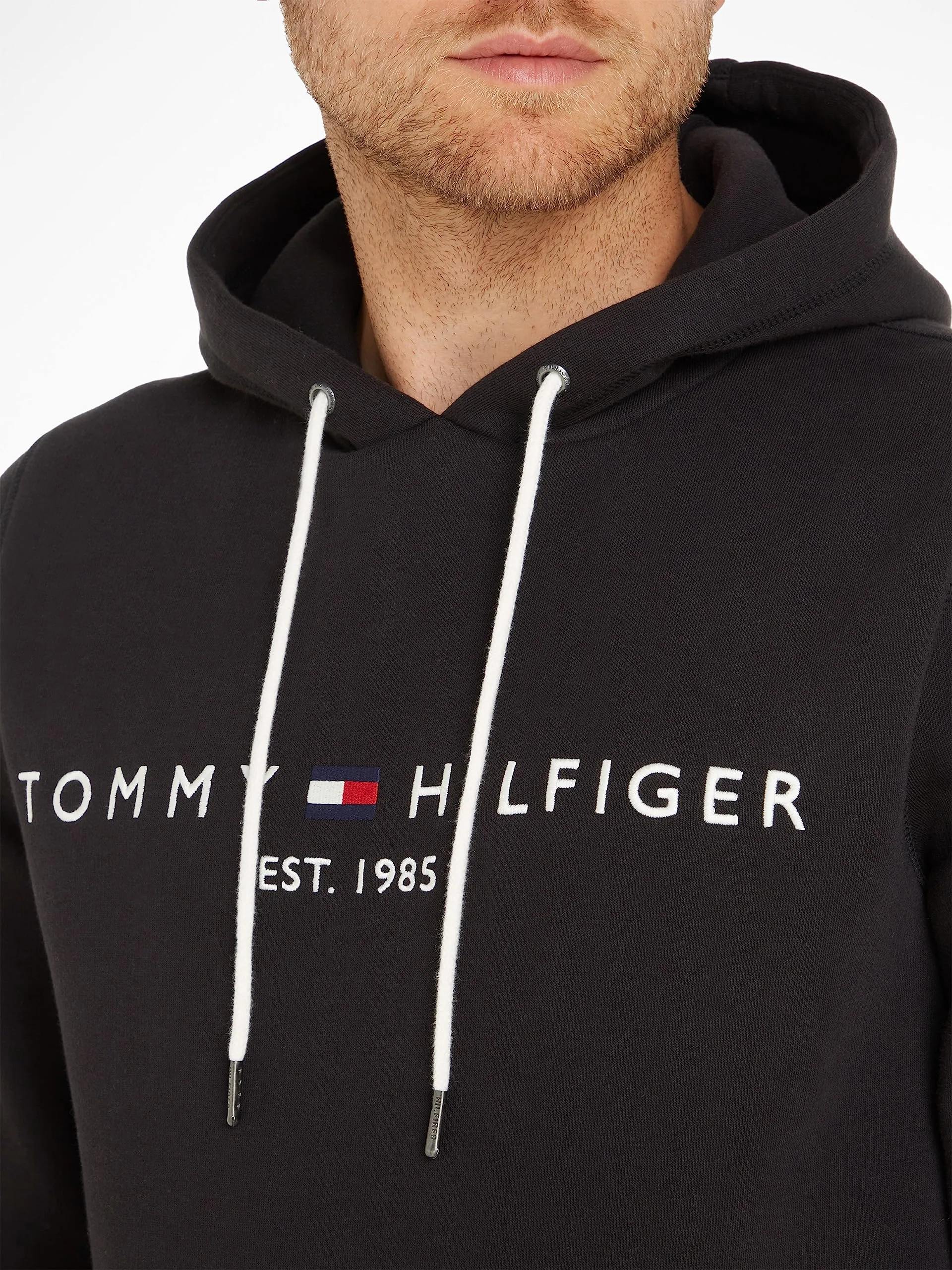 Tommy Hilfiger Core Tommy Logo Hoodie, Jet Black, XL - immagine 3