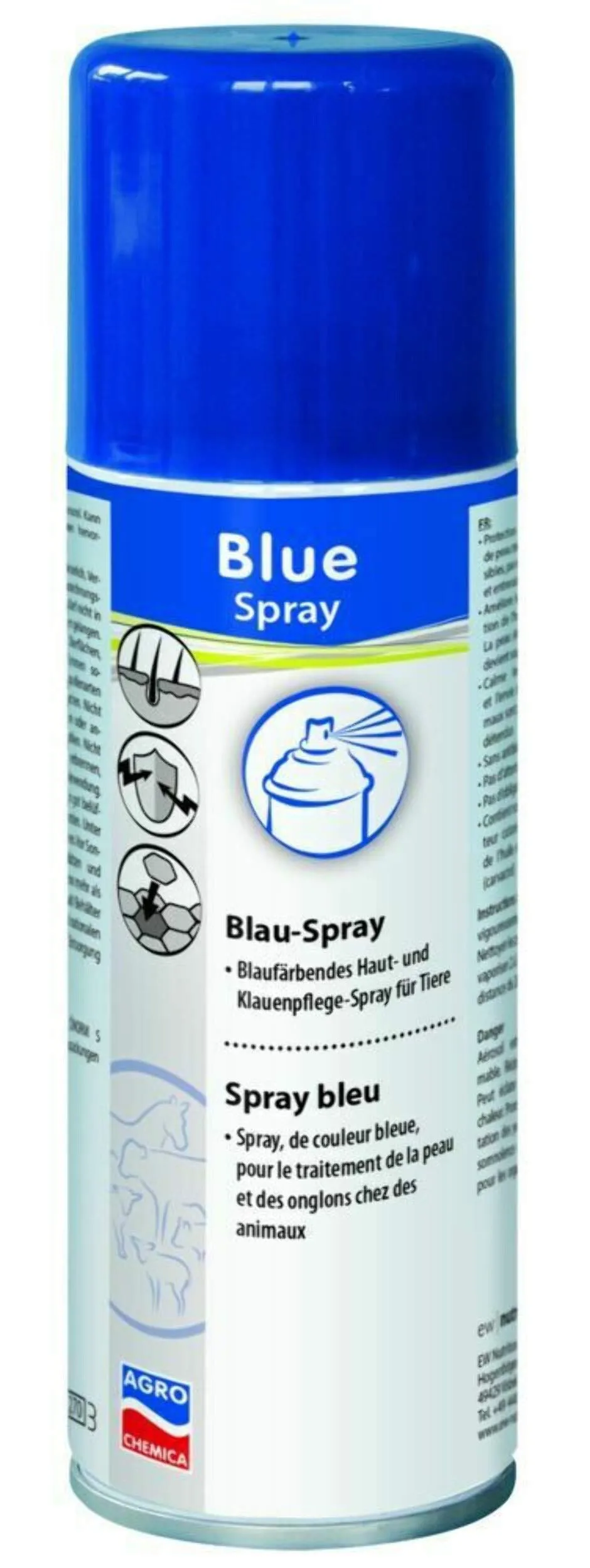 Kerbl Spray Colorante Blu per Pelle e Zoccoli, 200 ml - immagine 2