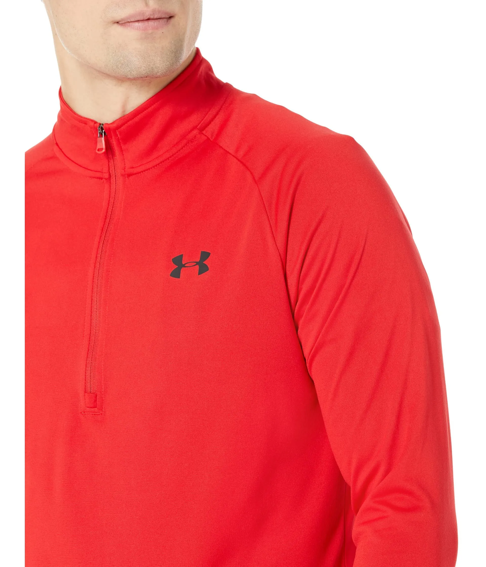 Under Armour Tech 2.0 1/2 Zip Long Sleeve T-Shirt, Red (602)/Black, L Tall - immagine 3