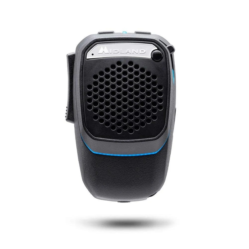 Midland Dual Mike Microfono Wireless Bluetooth per CB Talk e Vivavoce, Altoparlante Super Bass 3W, DSP, Light Ring, Cavo USB Ricarica - immagine 2