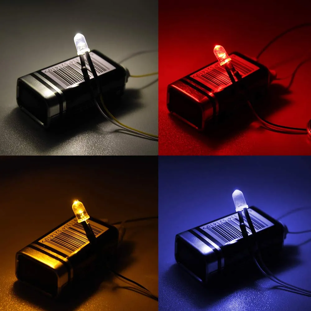 YIXISI LED Precablati 12V 20cm, 100 Pezzi (Bianco, Rosso, Blu, Verde, Giallo) - immagine 3