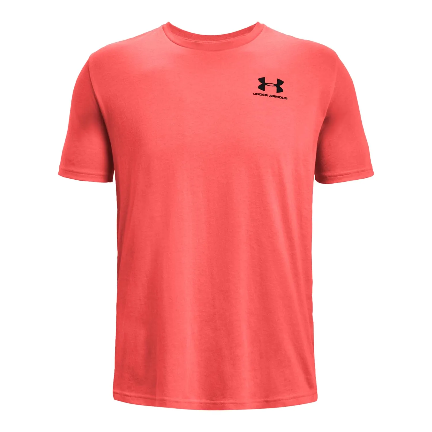 Under Armour Men's Left Chest Logo T-Shirt - Venom Red/Black, Small - immagine 3