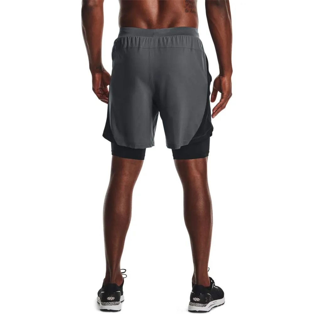 Under Armour Launch 7" 2N1 Corto Uomo Grigio M - immagine 2