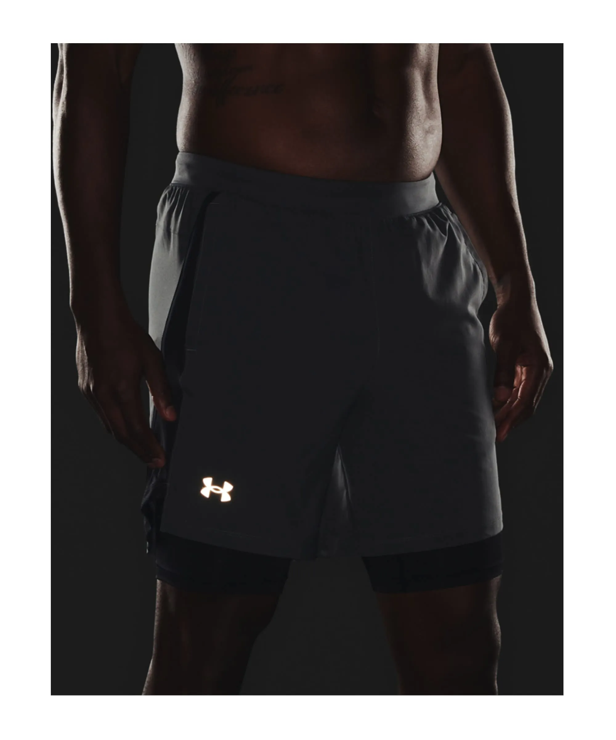 Under Armour Launch 7" 2N1 Corto Uomo Grigio M - immagine 4