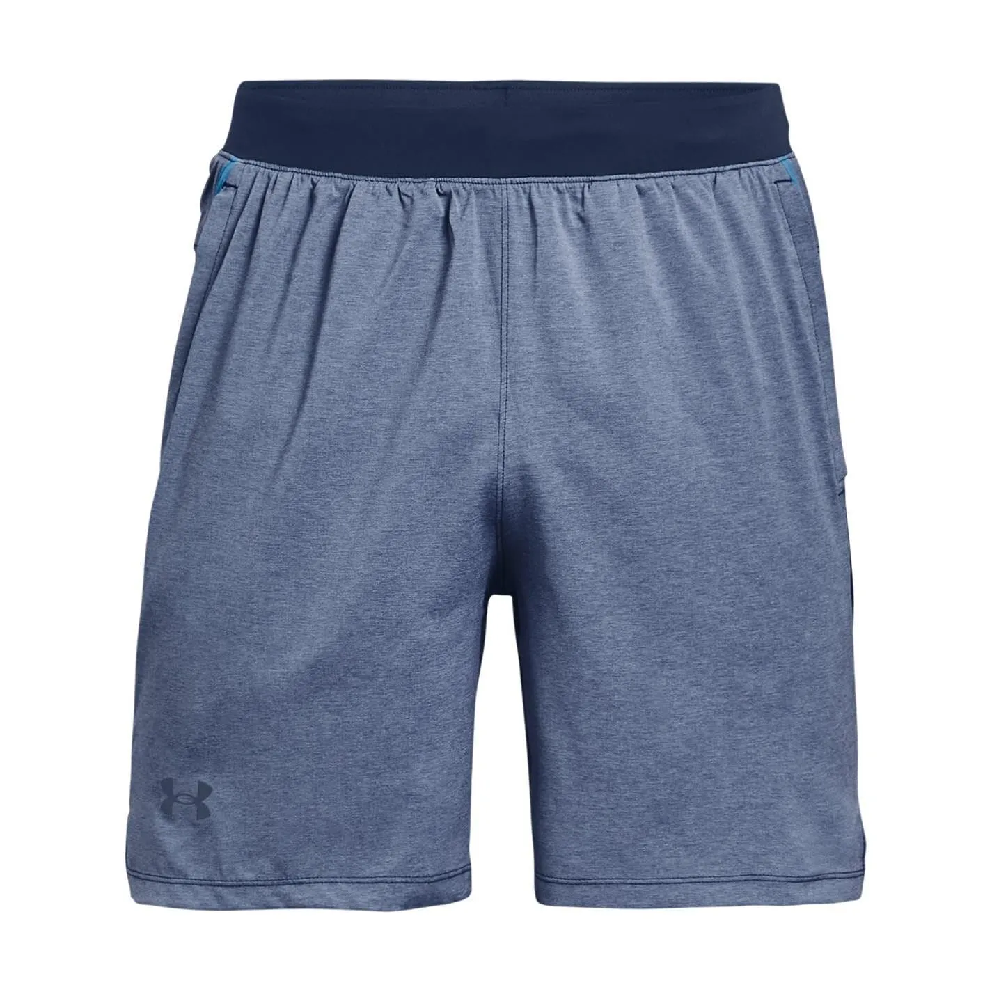 Under Armour Men's Launch Stretch Woven 7-Inch Shorts, Academy Blue Full Heather, Small - immagine 1