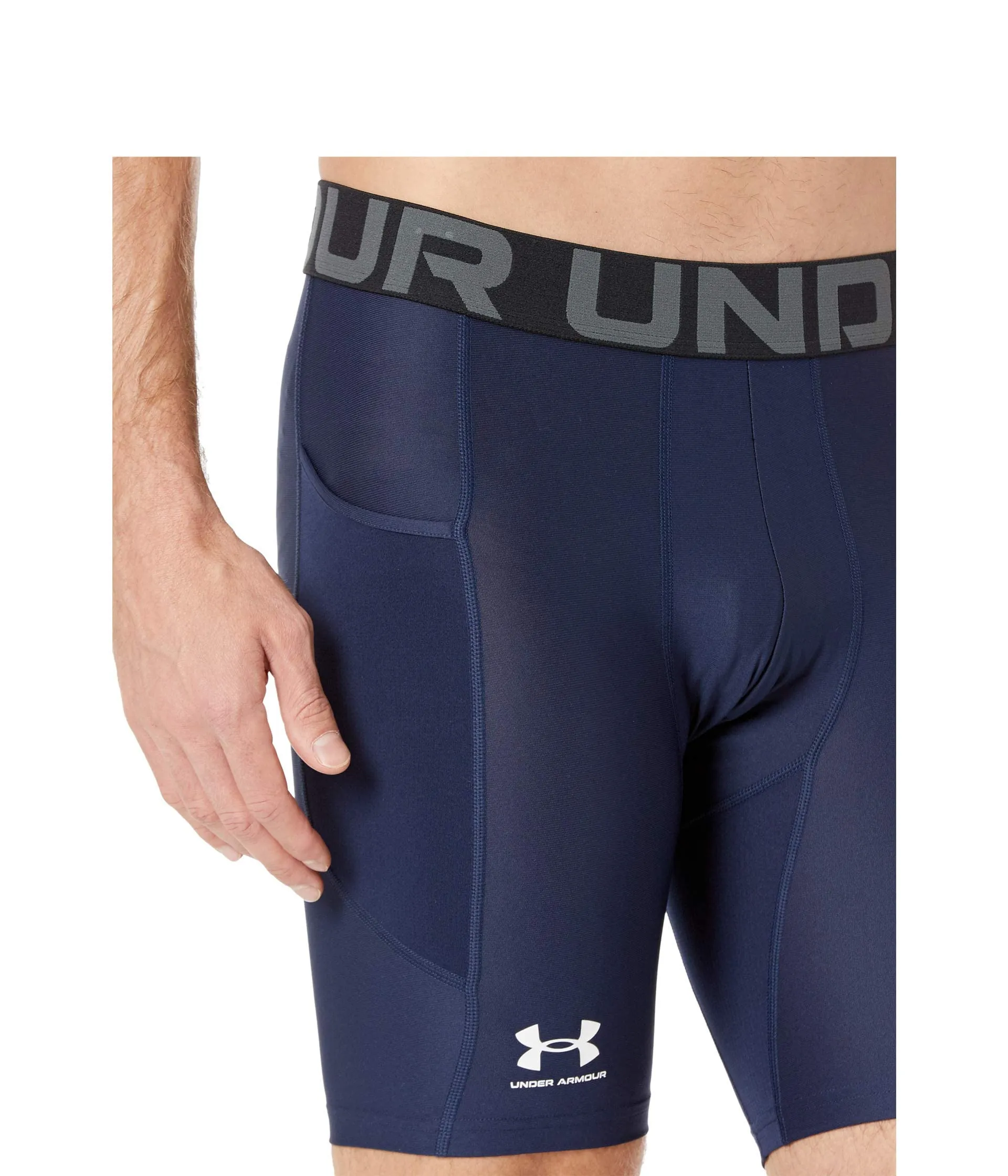 Under Armour HeatGear Armour Pantaloncini a Compressione da Uomo - Blu Navy Notte, 3XL - immagine 4