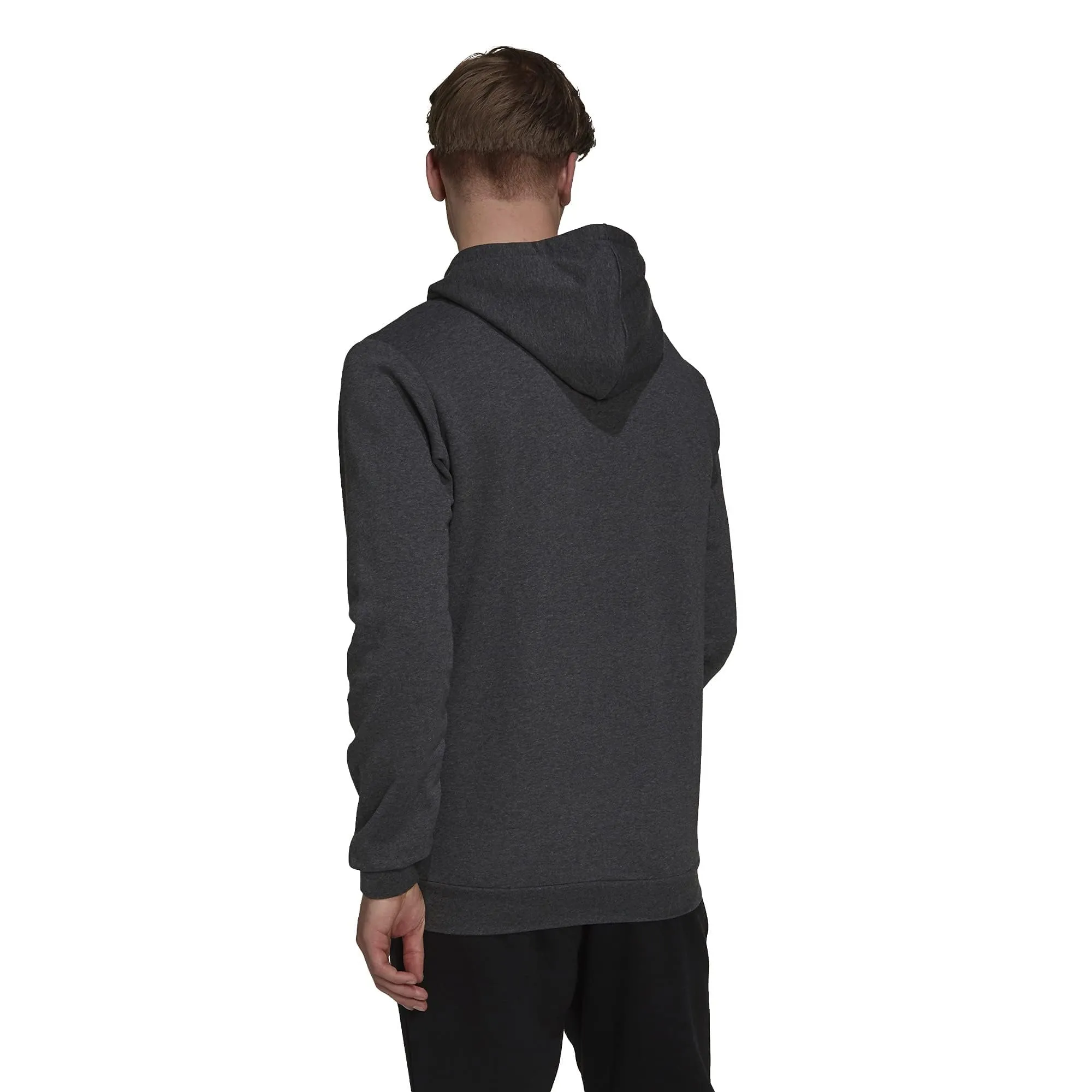 Adidas Men's Standard Essentials Fleece Hoodie, Dark Grey Heather/Black, XXL - immagine 2