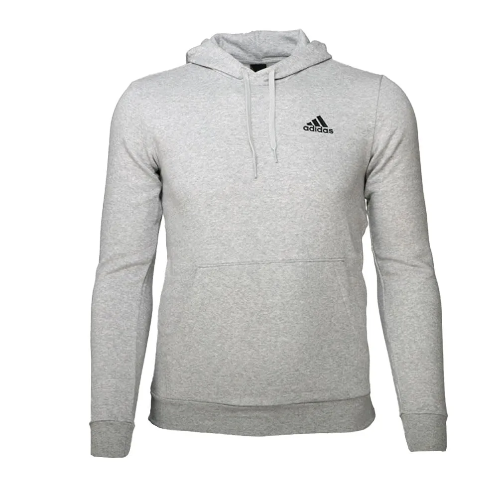 adidas Men's Standard Essentials Fleece Hoodie, Medium Grey Heather/Black, Small - immagine 3