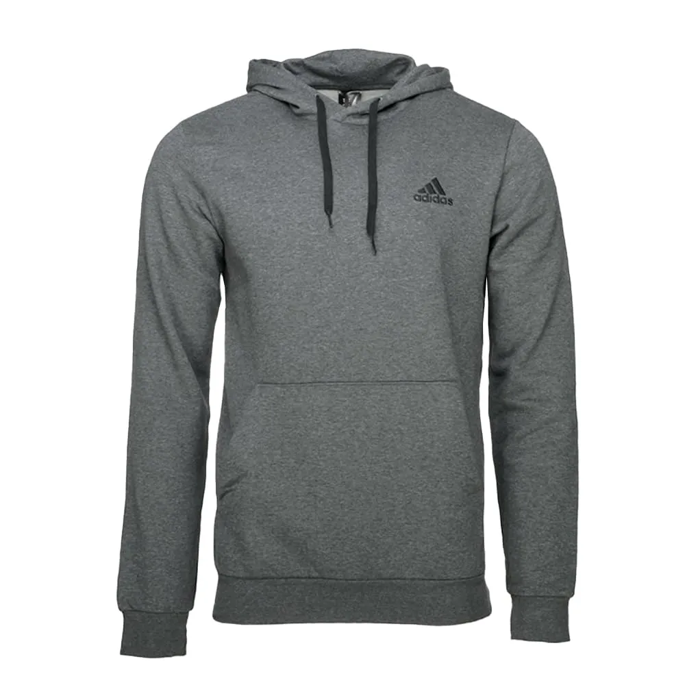 Adidas Feelcozy Pullover con Cappuccio da Uomo, Grigio Scuro mélange/Nero/Nero, M - immagine 4