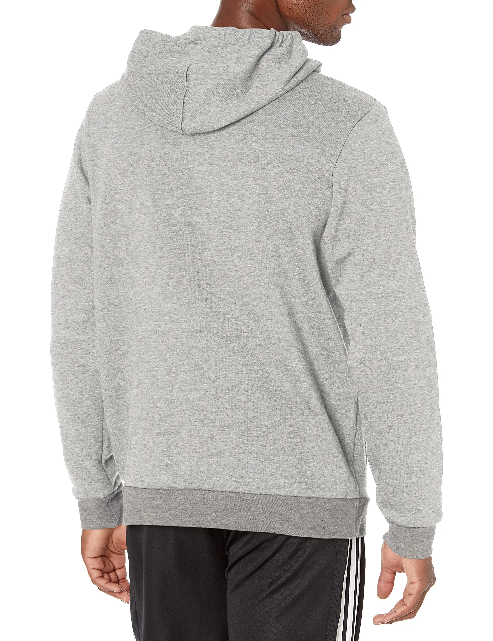 adidas Essentials Fleece Hoodie, Grey Heather/Black, XXL Big-Tall Men's - immagine 2
