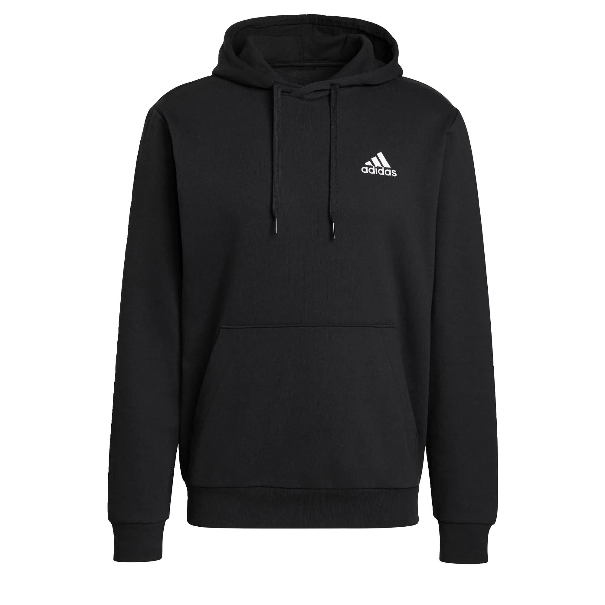 Adidas Essentials Felpa con Cappuccio da Uomo, Nero/Bianco, L - immagine 1