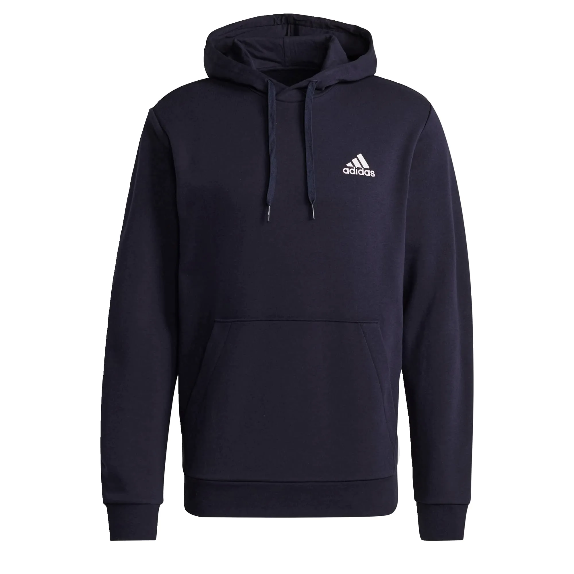 Adidas Men's Essentials Fleece Hoodie, Legend Ink/White, Small - immagine 1