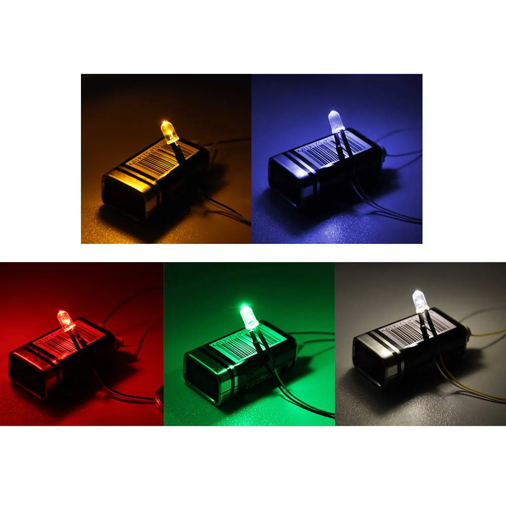 YIXISI 50 Pezzi LED 5mm Precablati 12V 20cm (Bianco, Rosso, Blu, Verde, Giallo) - immagine 3