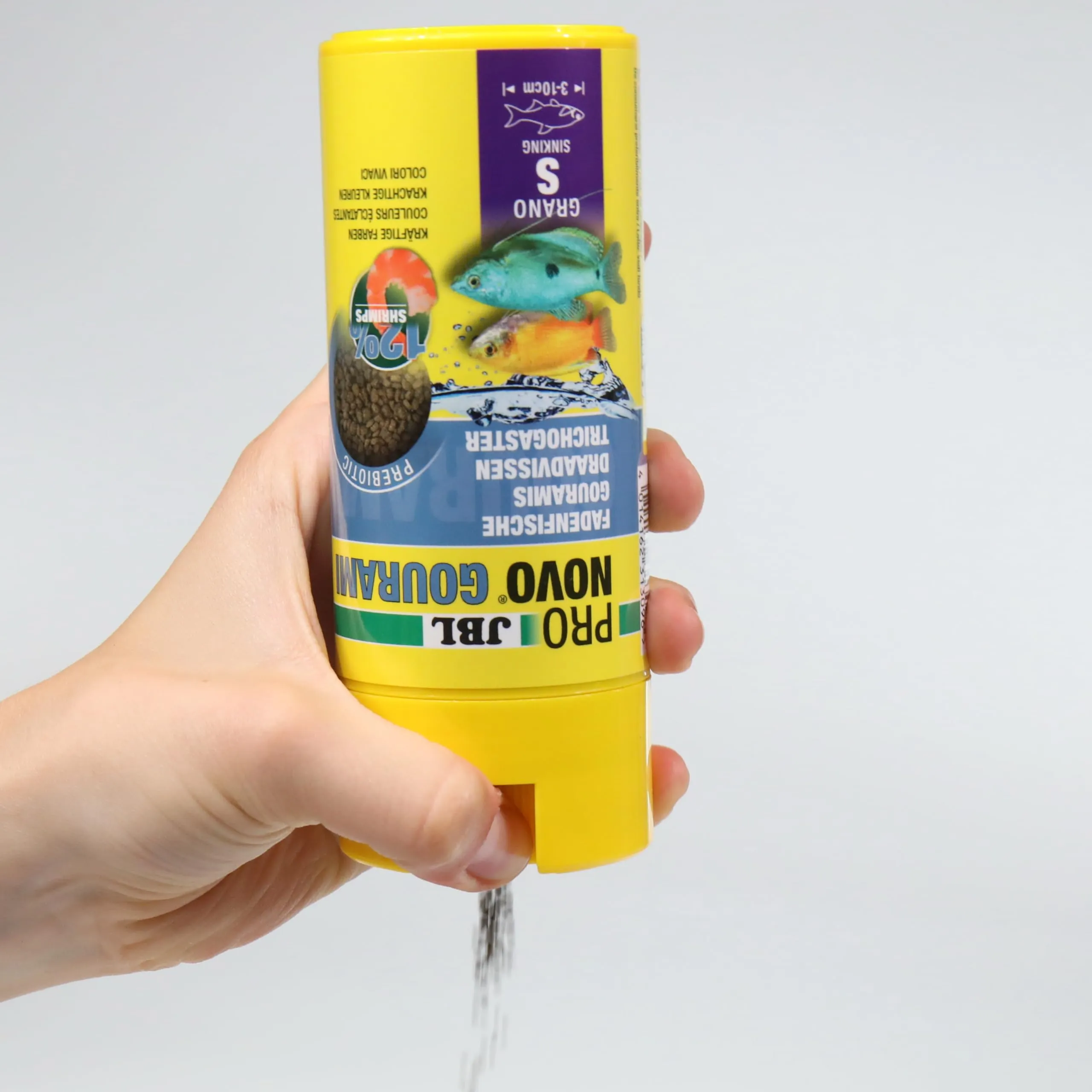 JBL Pronovo Gourami Grano - Mangime principale per gurami, pesce filo e labirinti (3-10 cm), Granuli, Taglia S, 250 ml - immagine 7