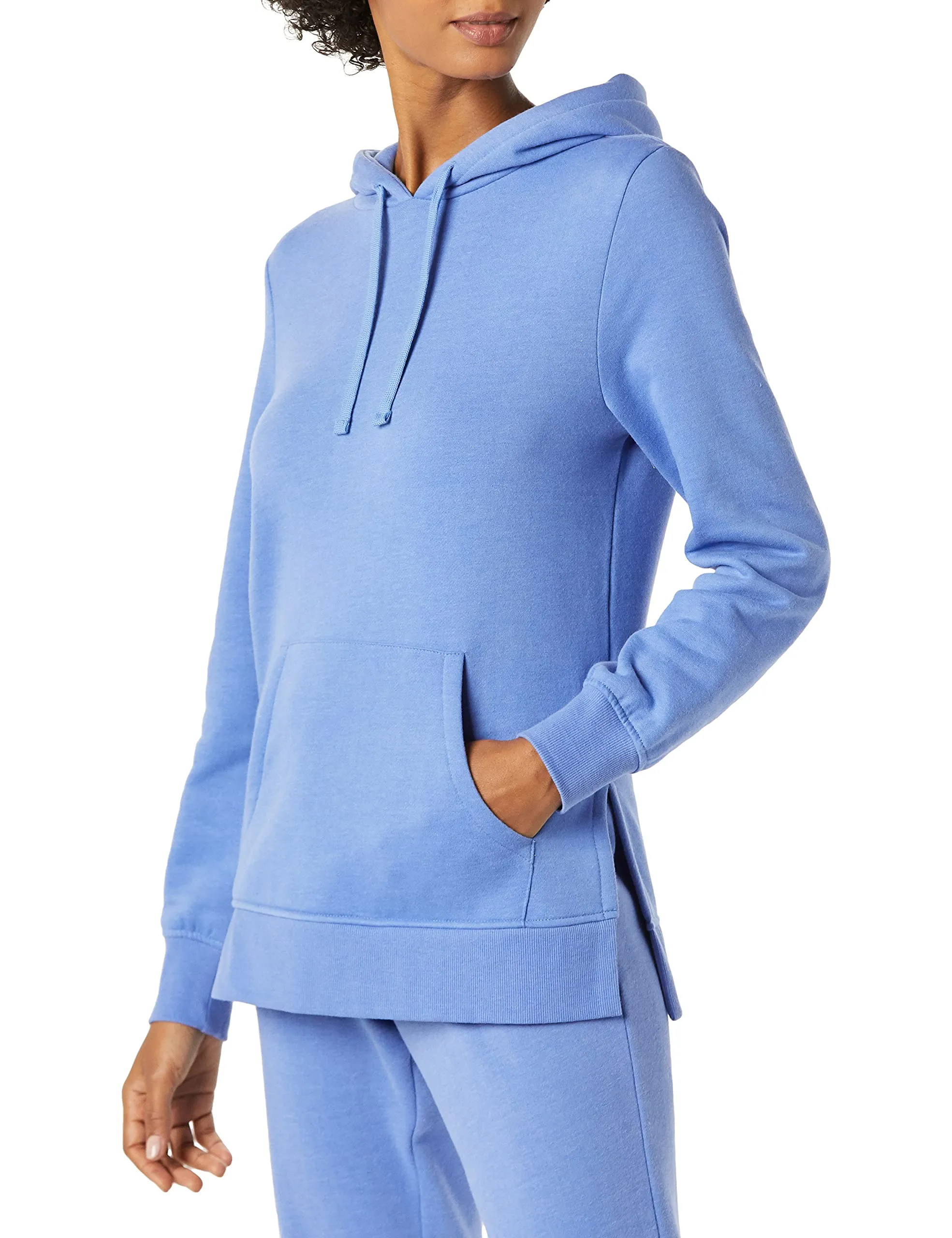 Amazon Essentials Felpa da donna in spugna francese con cappuccio, Blu, S - immagine 1