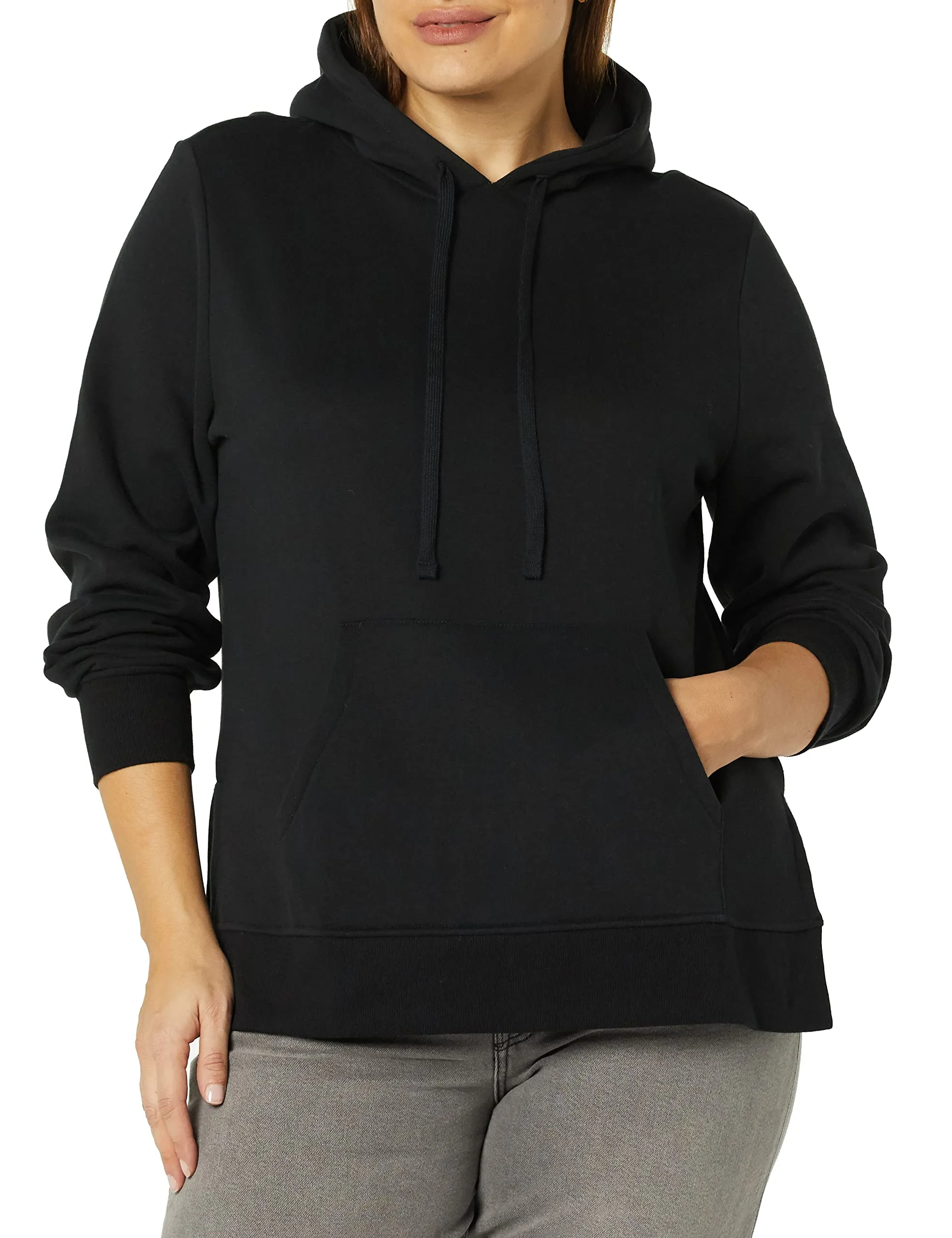 Amazon Essentials Felpa da donna con cappuccio in spugna francese, Nero, S - immagine 2